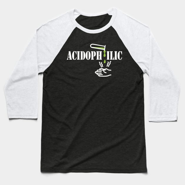 Acidophil, green acid, white Baseball T-Shirt by RosArt100